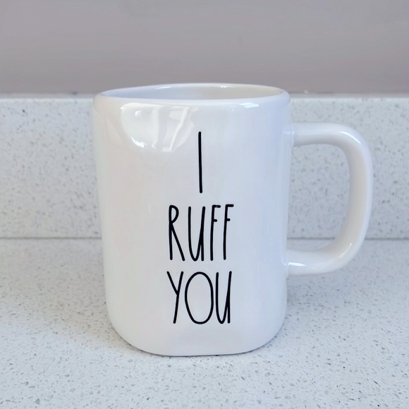 ❗️RAE DUNN I RUFF YOU VALENTINES DAY PET MODERN FARMHOUSE COFFEE TEA MUG - Picture 3 of 3